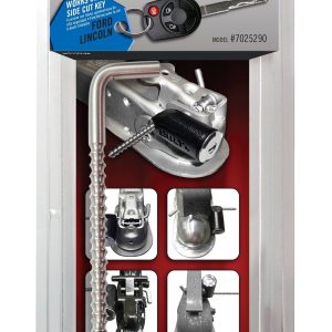 Strattec Sec Trailer Coupler Lock, Pin Type, Fits Couplers from 1/2 Inch to 3-3/8 Inch Size, Black/ Silver, Stainless Steel Pin, Single – 7025290