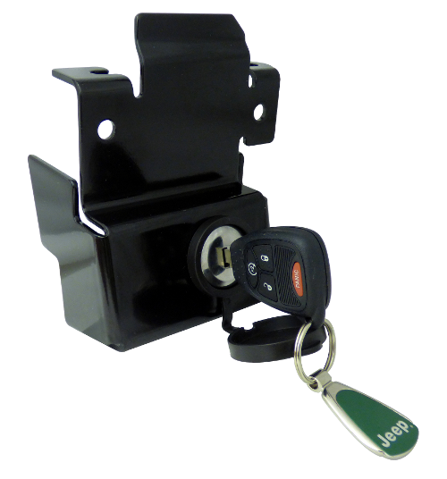 Strattec Sec Hood Lock, Black, Stainless Steel Lock Shutter, Single, Opens with Vehicle Ignition Key – 7026128