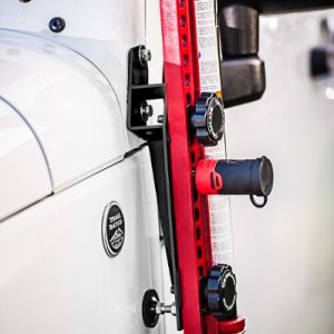 Strattec Sec Jack Mount, Hi-Lift Jack, Mounts to Passenger Side, Black, Steel, Opens with Vehicle Ignition Key – 7028649