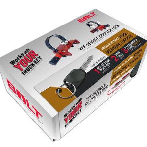Strattec Sec Trailer Coupler Lock, Ball and Clamp Type, Fits Coupler of Size 1-7/8 Inch/ 2 Inch and 2-5/16 Inch, Black/ Red, Single – 7032491