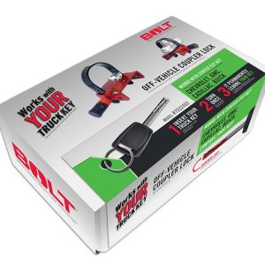 Strattec Sec Trailer Coupler Lock, Ball and Clamp Type, Fits Coupler of Size 1-7/8 Inch/ 2 Inch and 2-5/16 Inch, Black/ Red, Single – 7032493