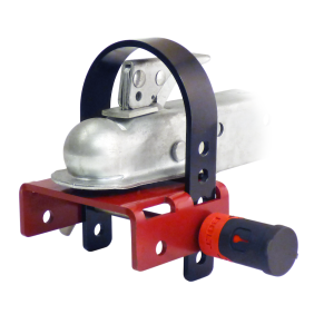 Strattec Sec Trailer Coupler Lock, Ball and Clamp Type, Fits Coupler of Size 1-7/8 Inch/ 2 Inch and 2-5/16 Inch, Black/ Red, Single – 7040477