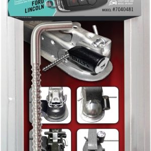 Strattec Sec Trailer Coupler Lock, Pin Type, Fits Couplers from 1/2 Inch to 3-3/8 Inch Size, Black/ Silver, Stainless Steel Pin, Single – 7040481