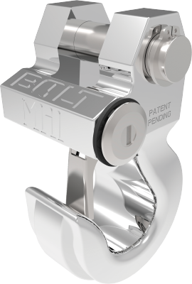 Strattec Sec Tow Hook, 10000 Pound Capacity, Locking Type, For 7/8 Inch Bumper Tabs/ Winches/ Recovery Ropes, Silver, Aluminum, Single – 7040482