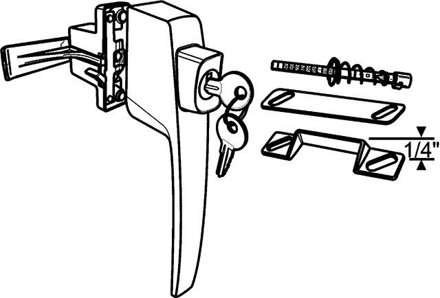 Strybuc Entry Door Latch, Push Button Latch, Fits Door 5/8 Inch to 1-1/4 Inch Thick, 1-3/4 Inch Installation Hole Spacing, Black – 17-71K