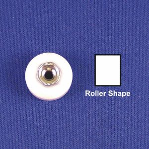 Strybuc Interior Door Roller, For Shower Door, Flat Design with Ball Bearing, 3/4 Inch Diameter, 7/16 Inch Hub Diameter, 1/4 Inch Thickness – 184C