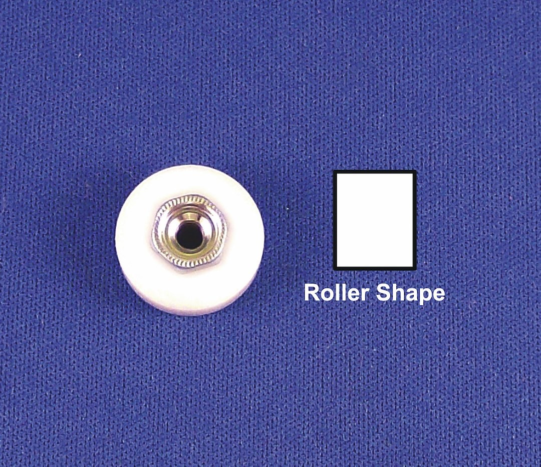 Strybuc Interior Door Roller, For Shower Door, Flat Design with Ball Bearing, 3/4 Inch Diameter, 7/16 Inch Hub Diameter, 1/4 Inch Thickness – 184C