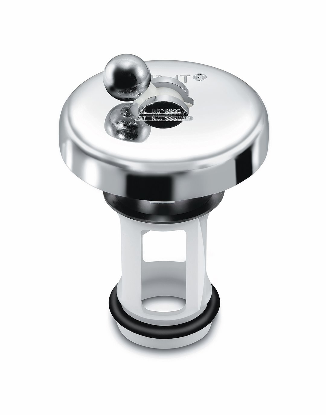 Strybuc Sink Drain Stopper, Flip-It Jr. ®, Fits 1-3/16 Inch to 1-3/8 Inch Drain Plug Hole, Chrome Plated – P10-700