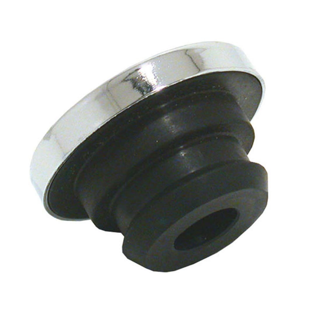 Spectre Oil Filler Cap, Push-IN, Round, Triple Chrome-Plated Steel, Silver – 1738