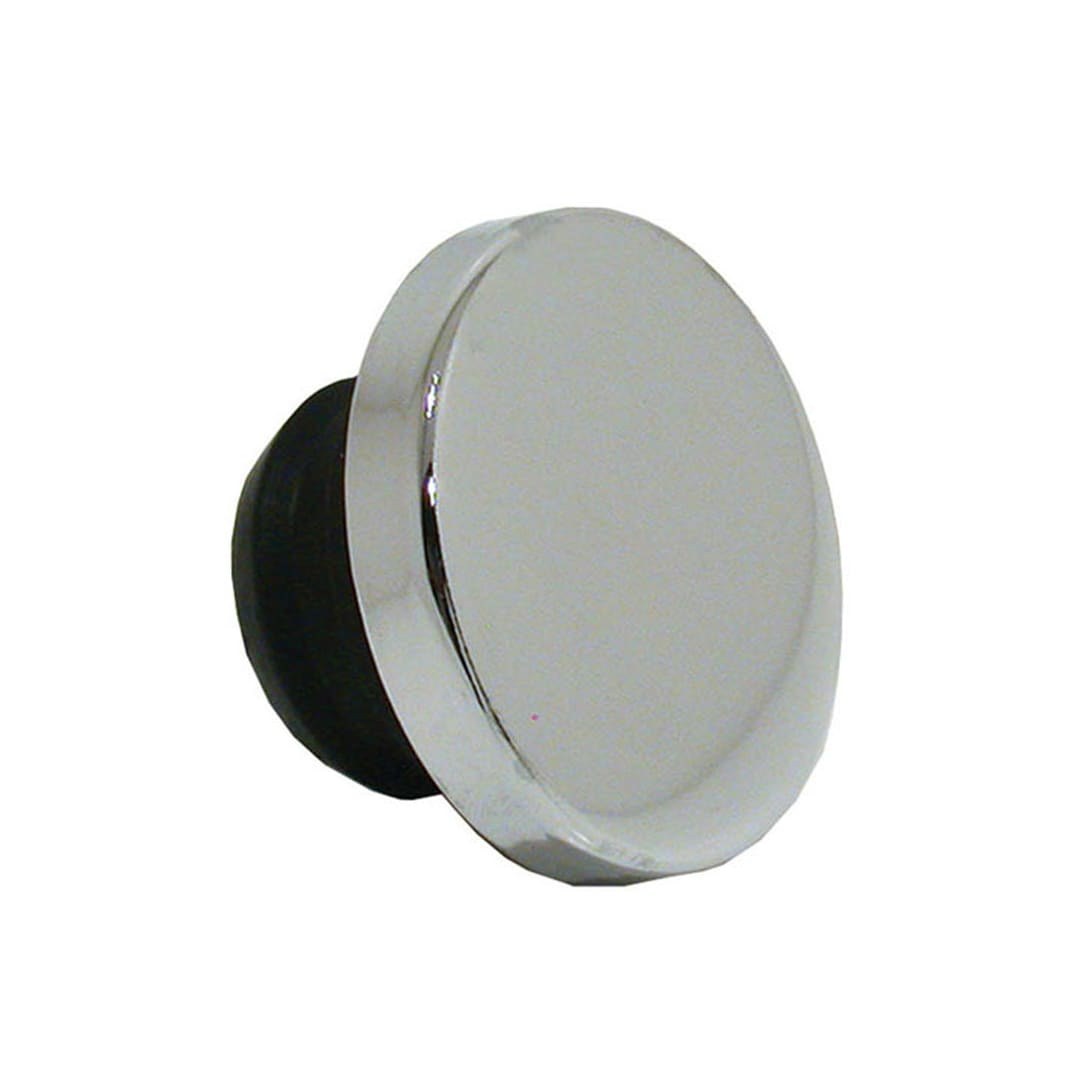 Spectre Oil Filler Cap, Push-IN, Round, Triple Chrome-Plated Steel, Silver – 1738