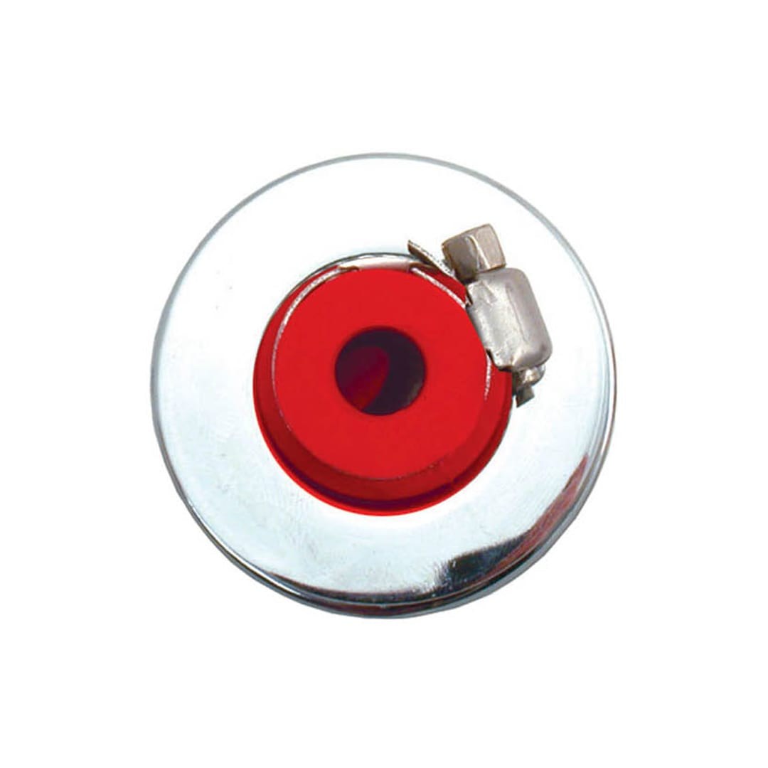 Spectre Crankcase Breather Filter, Clamp-On Mini Cone with 10 Millimeter Inside Diameter Inlet/ Red Filter, With Red Base/ Chrome Top – 3992