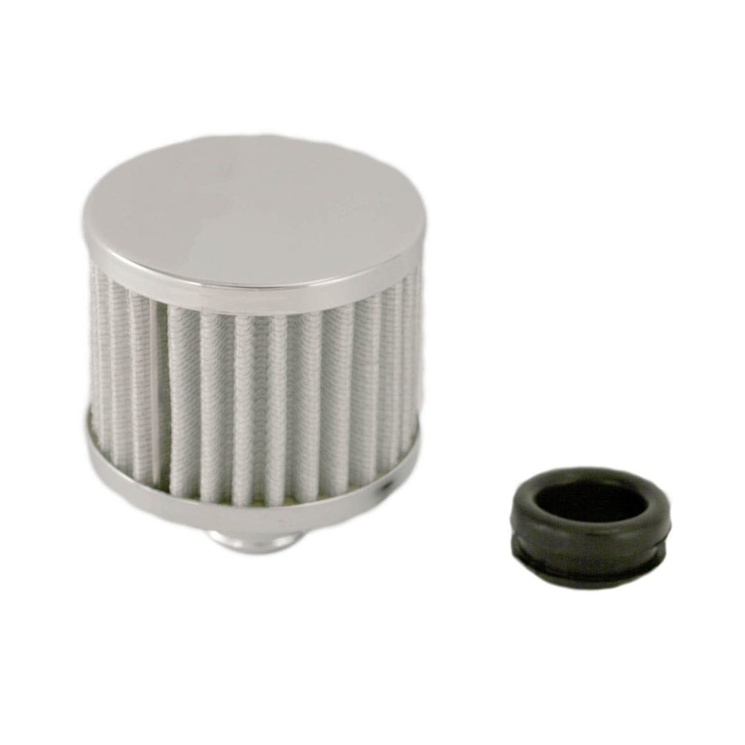 Spectre Crankcase Breather Filter, Push IN with 1 Inch Outside Diameter Tube/ Gray Filter – 42859