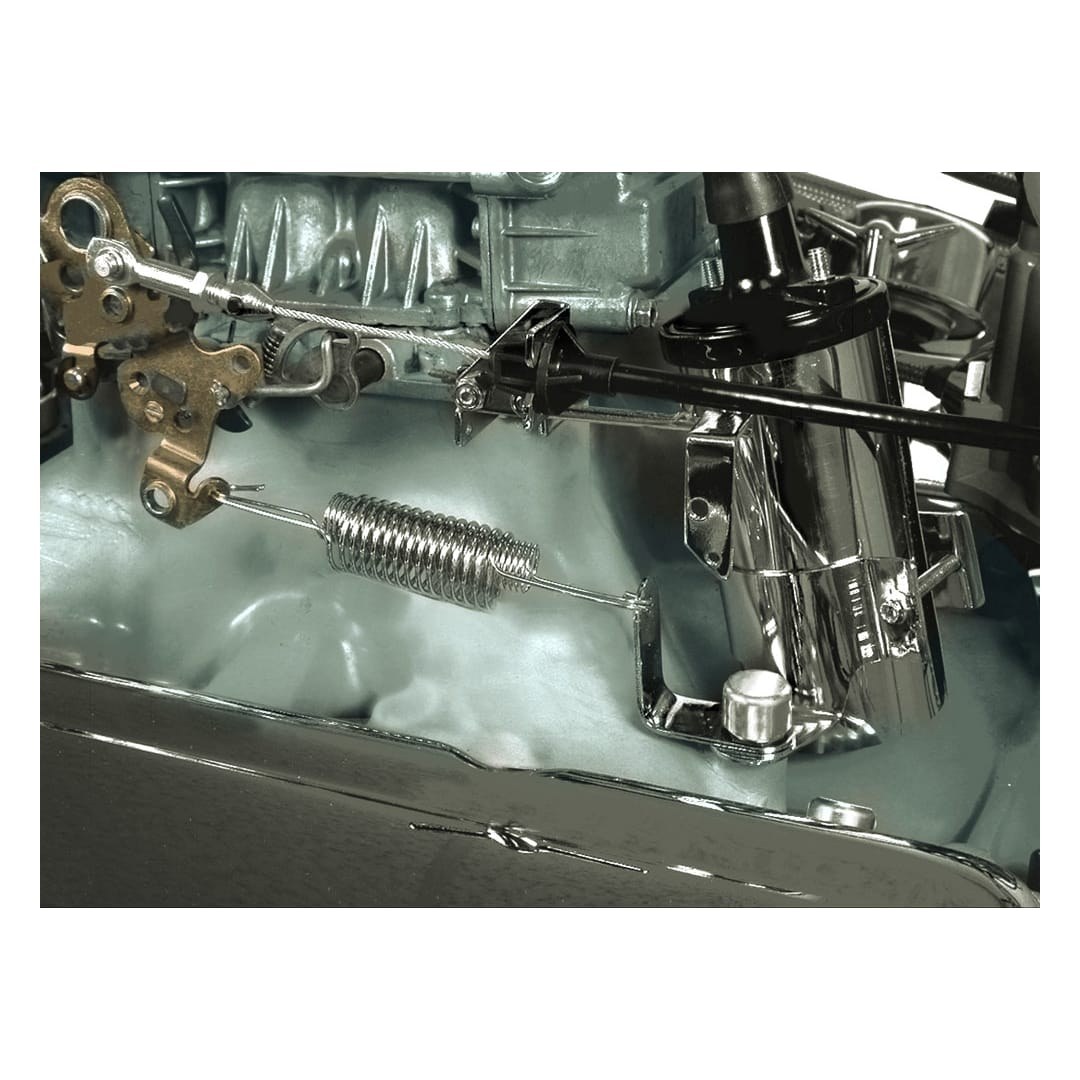 Spectre Carburetor Throttle Return Spring, Universal Design for High Performance Dual Throttle Carburetors, Silver/ Triple Chrome Plated – 4700