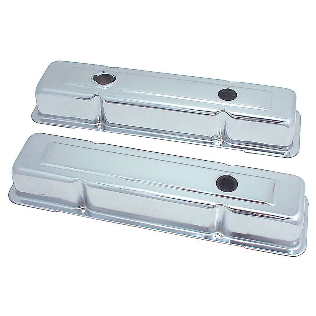 Spectre Valve Cover, For Use with 1958-1986 Small Block Chevy 265-400, Stock Height, With Oil Fill Hole, With Breather Hole – 5258