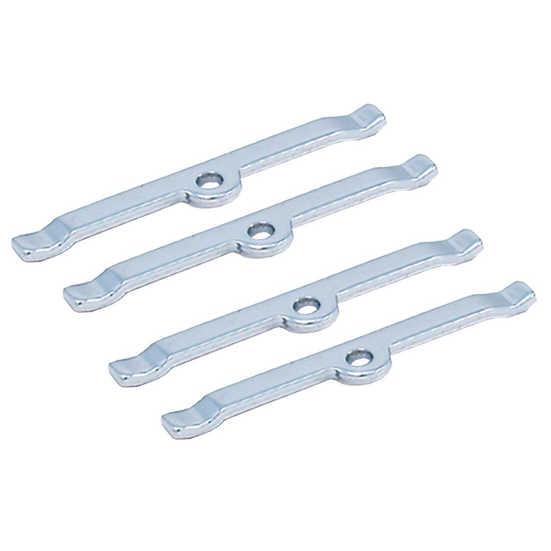 Spectre Valve Cover Hold Down Tab Set, For Use with Chevy Small Block 265-400, Triple Chrome-Plated, Heavy Gauge Steel, 4 Piece Set – 5321