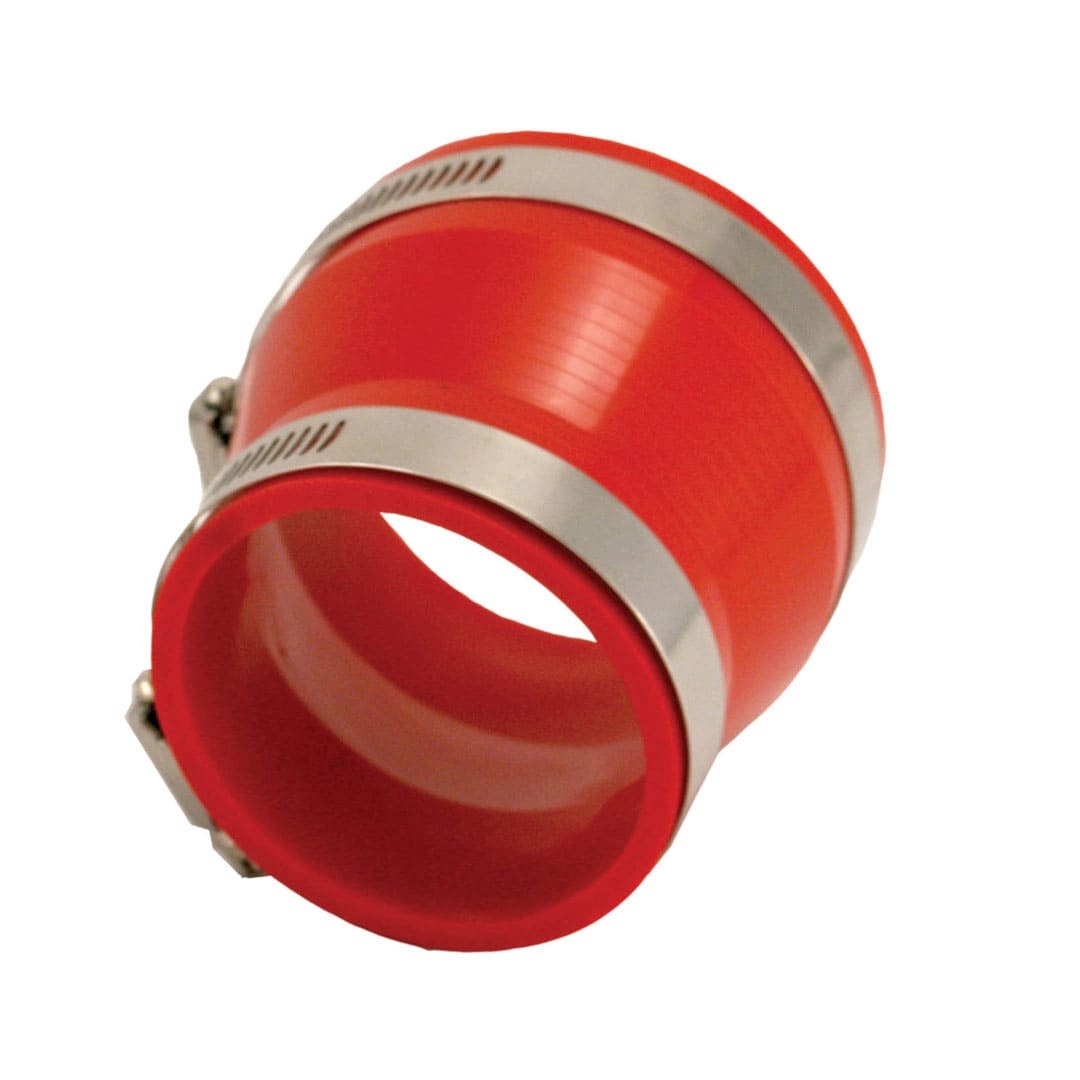 Spectre Air Intake Hose Coupler, Connects 3 Inch Component to 2-1/2 Inch Component, Red, PVC, With 2 Stainless Steel Worm Gear Hose Clamps – 8752