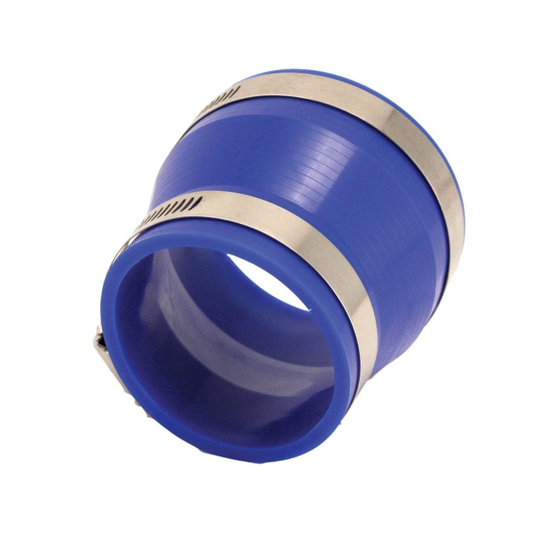 Spectre Air Intake Hose Coupler, Connects 3 Inch Component to 2-1/2 Inch Component, Blue, PVC, With 2 Stainless Steel Worm Gear Hose Clamps – 8756
