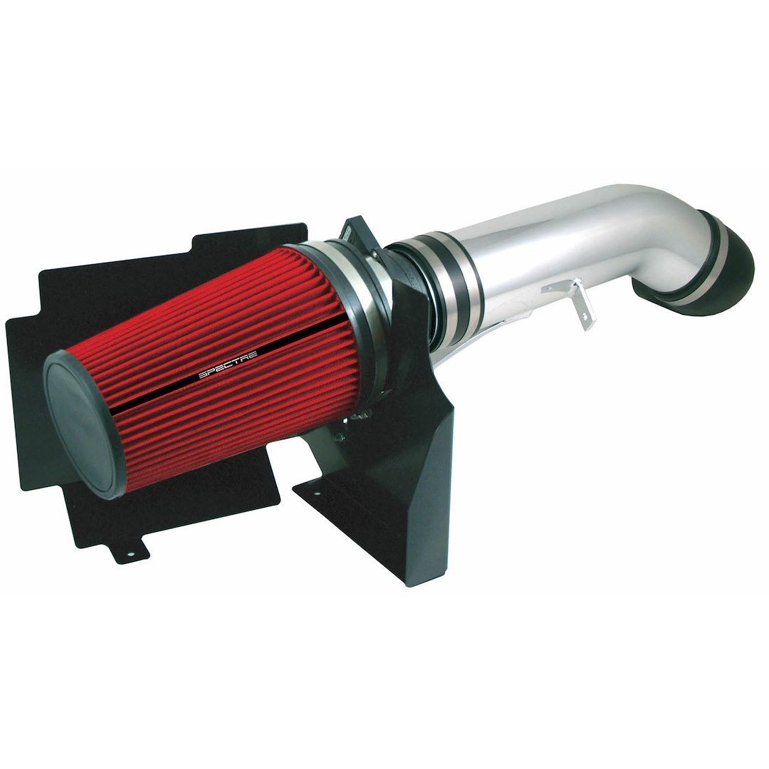 Spectre Cold Air Intake, Polished Aluminum Tube, Red Filter, With Heat Shield – 9900