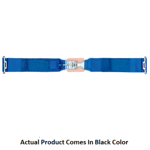 Simpson Race Seat Belt, 16.1 Sfi Rated, Not DOT Street Approved, 2 Point, 3 Inch Width, Latch and Link, Black, Single, 55 Inch Length – 29022BK