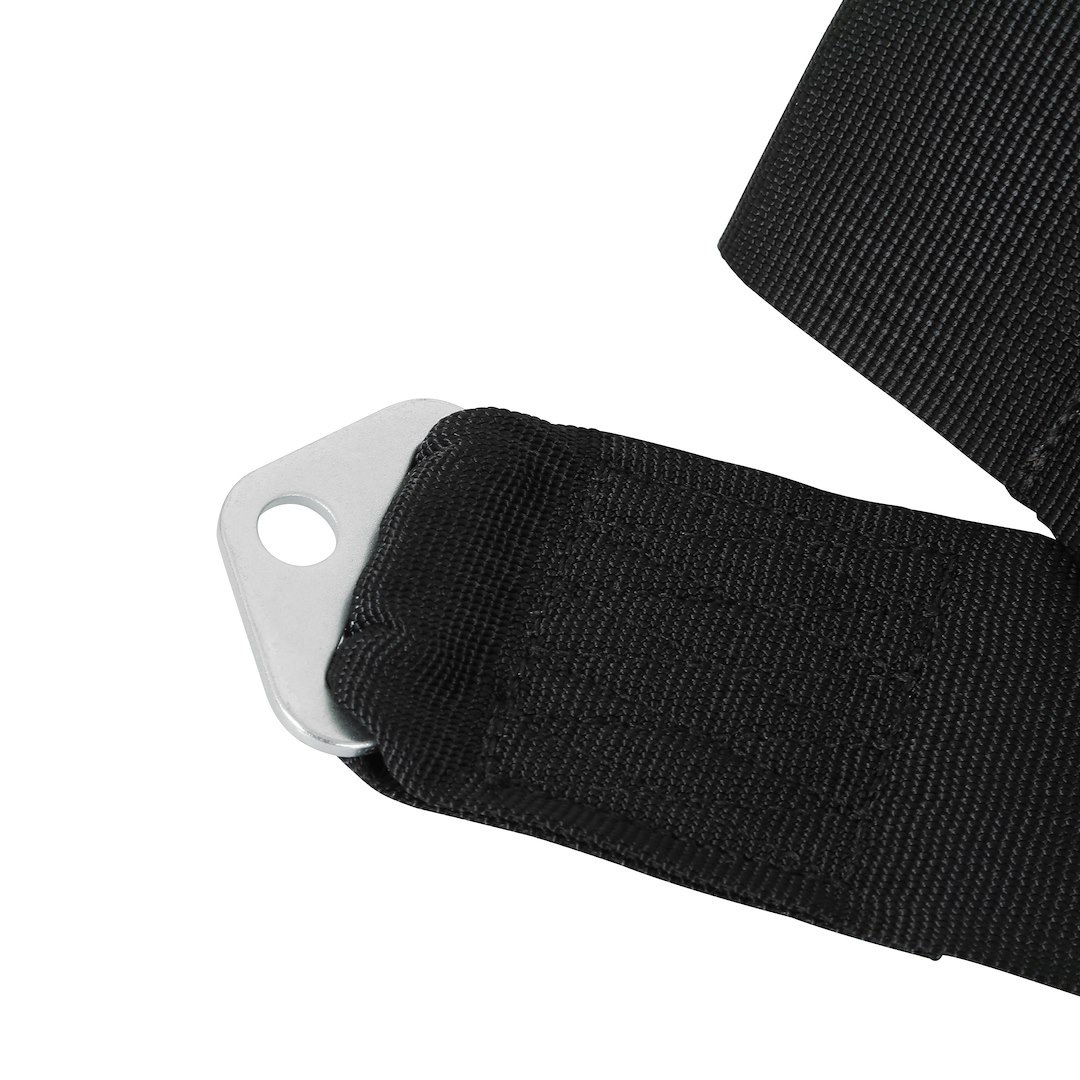 Simpson Race Seat Belt, 16.1 Sfi Rated, Not DOT Street Approved, 2 Point, 3 Inch Width, Latch and Link, Black, Single, 55 Inch Length – 29024BK