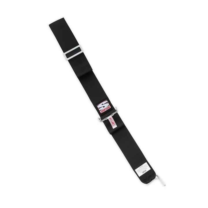 Simpson Race Seat Belt, 16.1 Sfi Rated, Not DOT Street Approved, 5 Point, 3 Inch Width, Latch and Link, Black, Single, 55 Inch Length – 29043BK