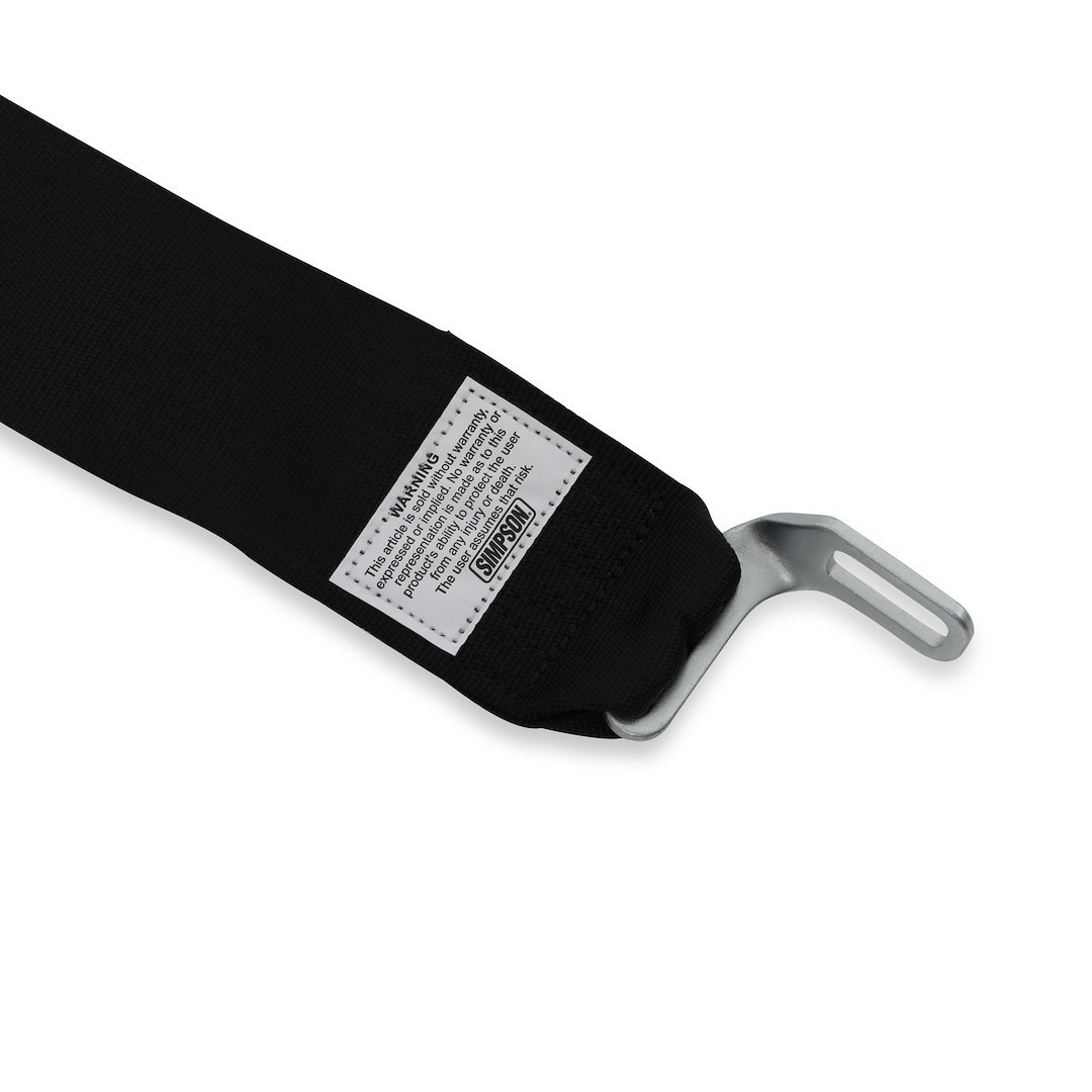 Simpson Race Seat Belt, 16.1 Sfi Rated, Not DOT Street Approved, 5 Point, 3 Inch Width, Latch and Link, Black, Single, 55 Inch Length – 29063BK