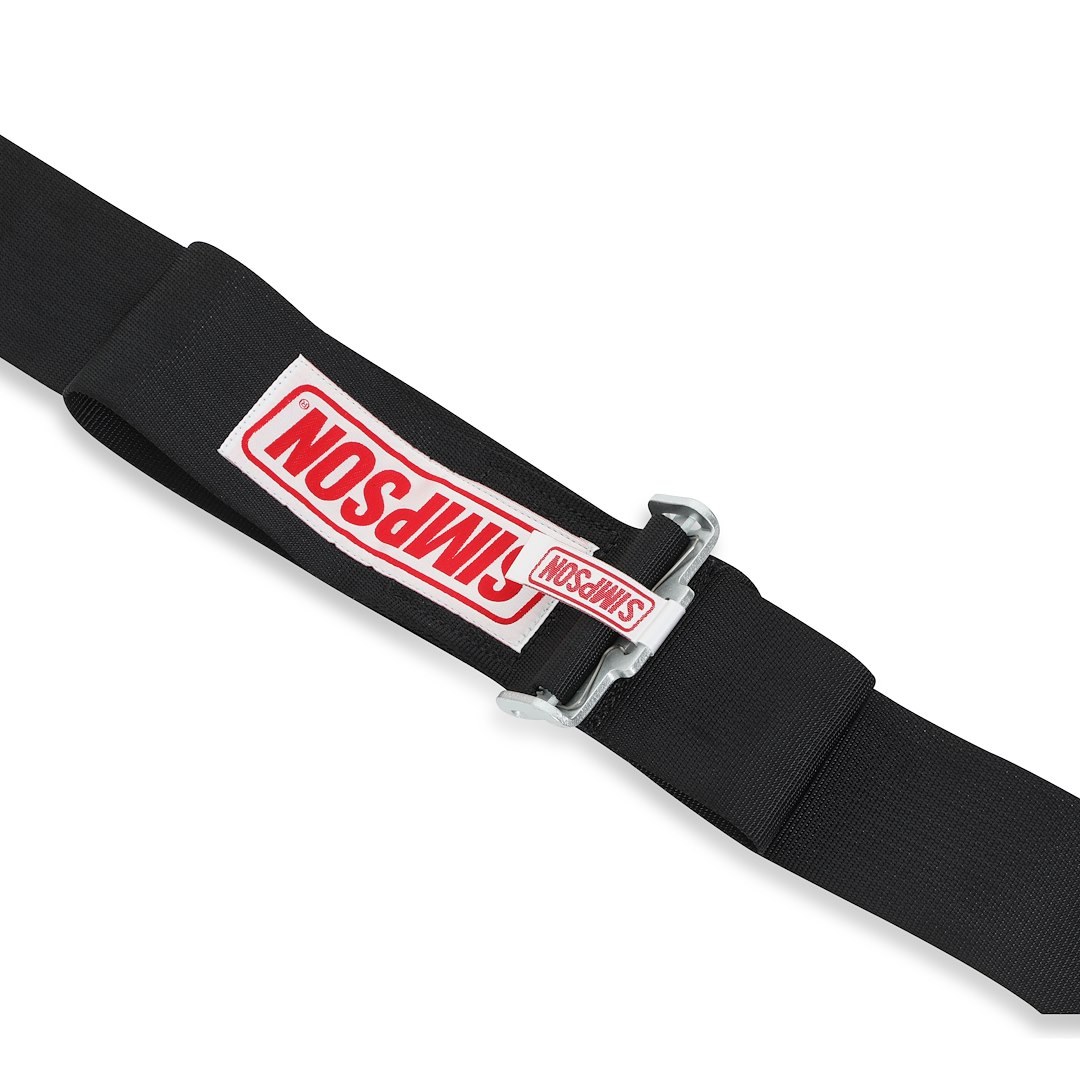 Simpson Race Seat Belt, 16.1 Sfi Rated, Not DOT Street Approved, 5 Point, 3 Inch Width, Latch and Link, Black, Single, 55 Inch Length – 29063BK