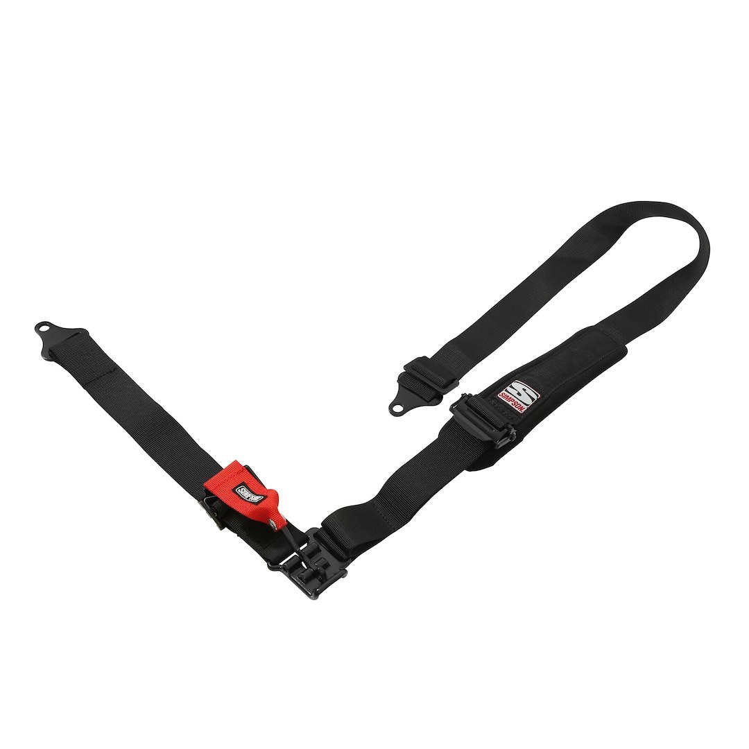 Simpson Race Seat Belt, D3 Off-Road Restraint System, Not DOT Street Approved, 5 Point, 2 Inch Width, Latch and Link, Black, Single – 3B22PIKX