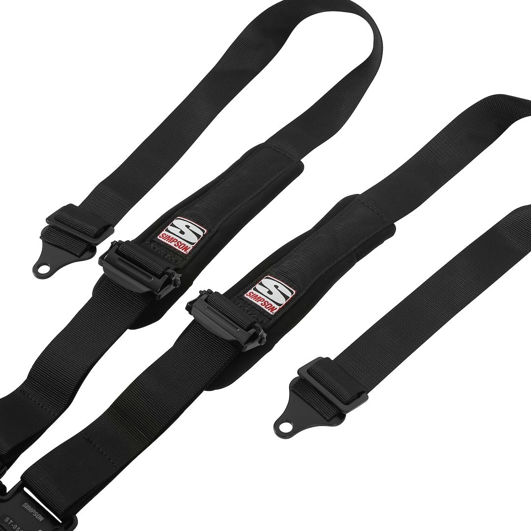 Simpson Race Seat Belt, D3 Off-Road Restraint System, Not DOT Street Approved, 5 Point, 2 Inch Width, Latch and Link, Black, Single – 3B22PIKX