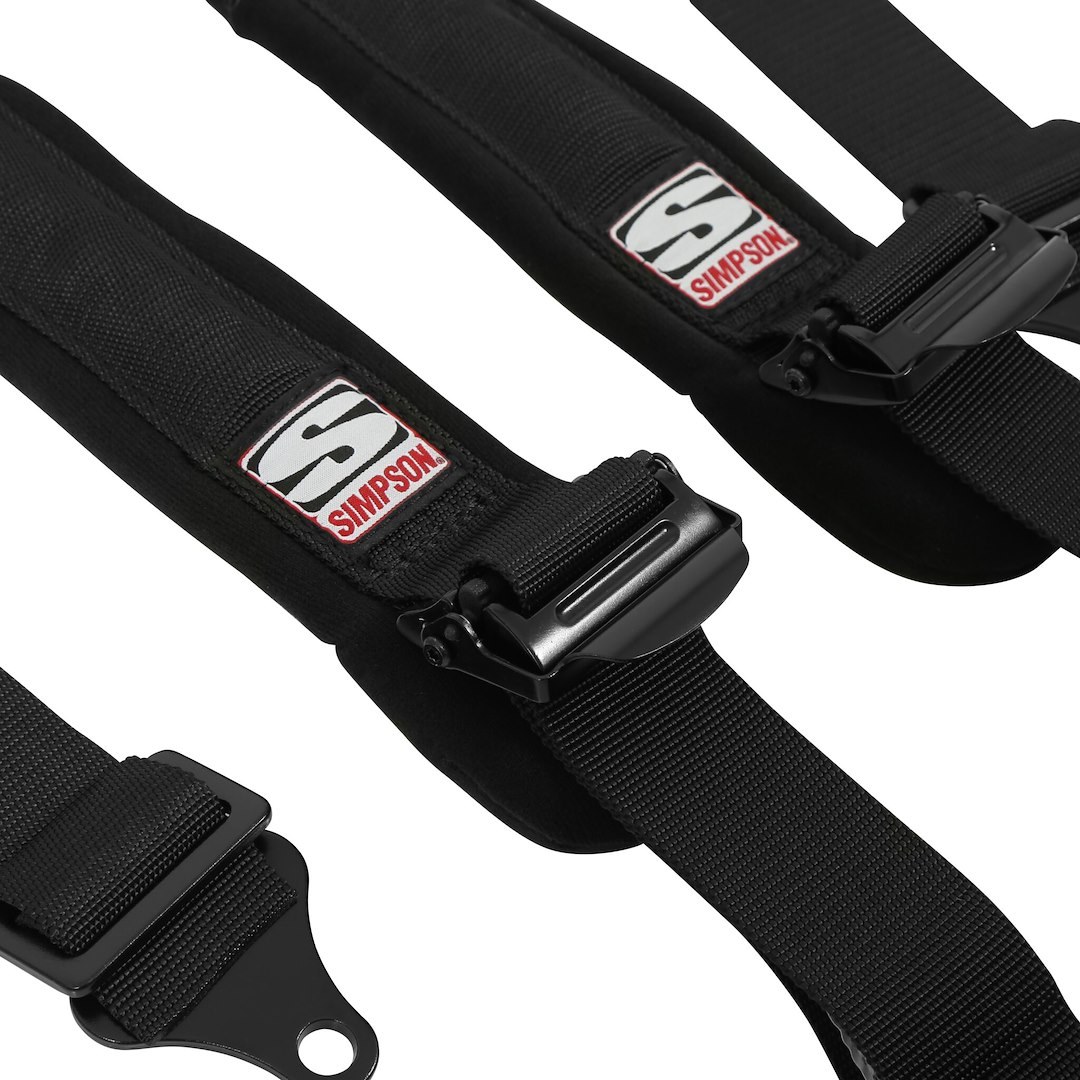 Simpson Race Seat Belt, D3 Off-Road Restraint System, Not DOT Street Approved, 5 Point, 2 Inch Width, Latch and Link, Black, Single – 3B22PIKX