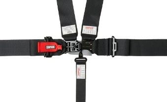 Simpson Race Seat Belt, D3 Off-Road Restraint System, Not DOT Street Approved, 5 Point, 3 Inch Width, Latch and Link, Black, Single – 3B33PIKX