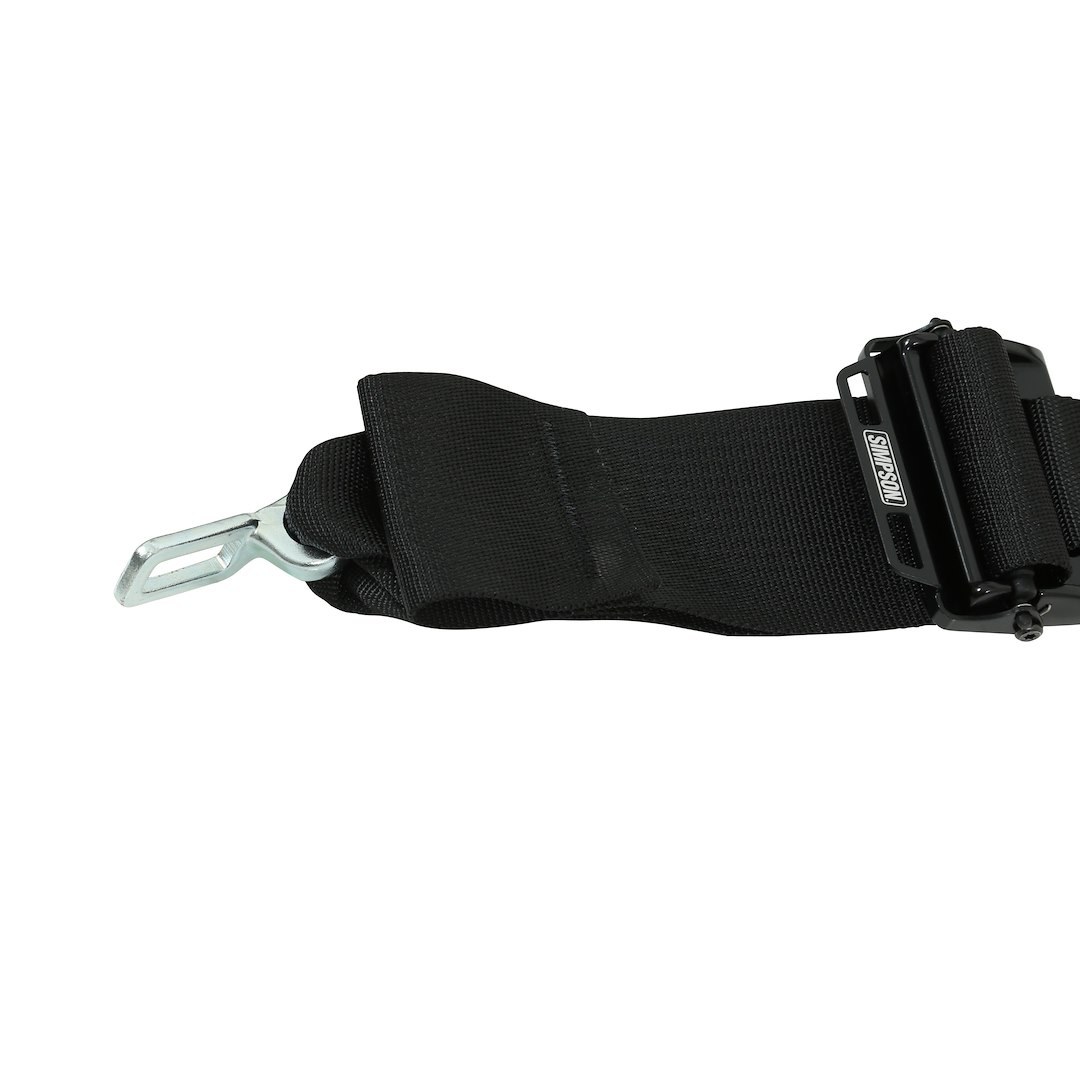 Simpson Race Seat Belt, 16.1 Sfi Rated, Not DOT Street Approved, 5 Point, 3 Inch Width, Latch and Link, Black, Single, 55 Inch Length – SB51204