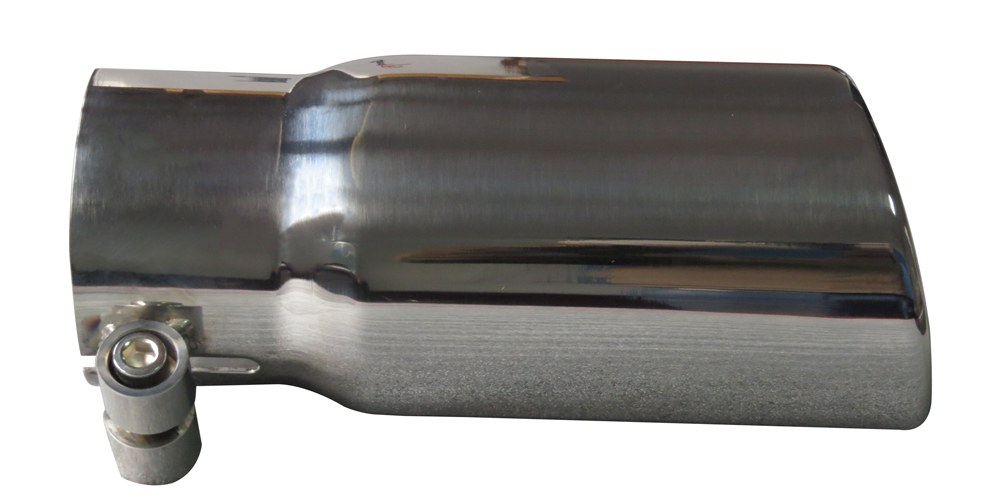 SpeedFX Exhaust Tail Pipe Tip, Fx Exhaust Tail Pipe Tip, 2-1/2 Inch Inlet, 3 Inch Outlet, Polished Stainless Steel, Round, Angled Cut – 201S