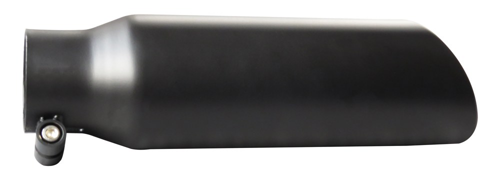 SpeedFX Exhaust Tail Pipe Tip, Fx Exhaust Tail Pipe Tip, 2-1/2 Inch Inlet, 3-1/2 Inch Outlet, Black Stainless Steel, Round, Angled Cut – 203B