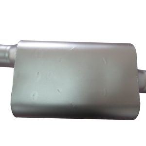 SpeedFX Exhaust Muffler, Fx Aluminized Steel Mufflers, 4 X 9 Inch Aluminized Steel Case, Single 2-1/2 Inch Offset Inlet – 2504AS