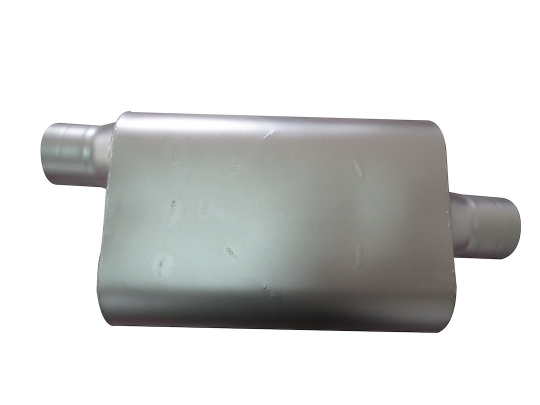 SpeedFX Exhaust Muffler, Fx Aluminized Steel Mufflers, 4 X 9 Inch Aluminized Steel Case, Single 2-1/2 Inch Offset Inlet – 2504AS