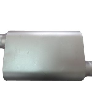 SpeedFX Exhaust Muffler, Fx Aluminized Steel Mufflers, 4 X 9 Inch Aluminized Steel Case, Single 2-1/2 Inch Offset Inlet – 2506AS