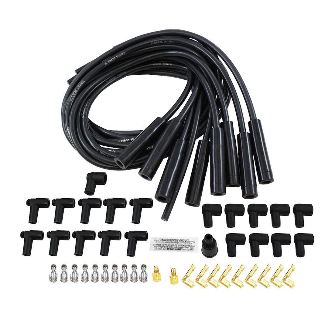 SpeedFX Spark Plug Wire Set, Unassembled Multi-Fit Kit, Black, 8-1/2 Millimeter, High Density Silicone Rated at 450 Degrees Fahrenheit – 3002BK
