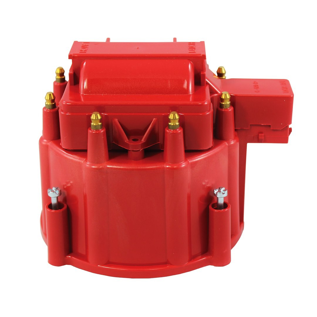 SpeedFX Distributor Cap and Rotor Kit, Fx Distributor Cap and Rotor Kit, Hei OEM Cap, Bolt Down, Hei Style Posts, Red, Also Use FX-3041R – 3041R