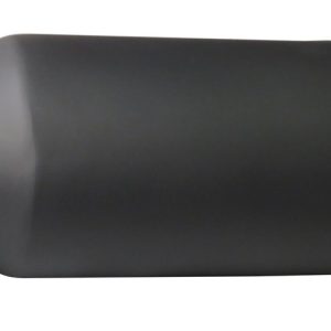 SpeedFX Exhaust Tail Pipe Tip, Fx Exhaust Tail Pipe Tip, 4 Inch Inlet, 5 Inch Outlet, Black Stainless Steel, Round, Angled Cut, Rolled Edge – 402B