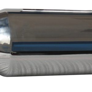 SpeedFX Exhaust Tail Pipe Tip, Fx Exhaust Tail Pipe Tip, 4 Inch Inlet, 5 Inch Outlet, Polished Stainless Steel, Round, Angled Cut, Rolled Edge – 405S