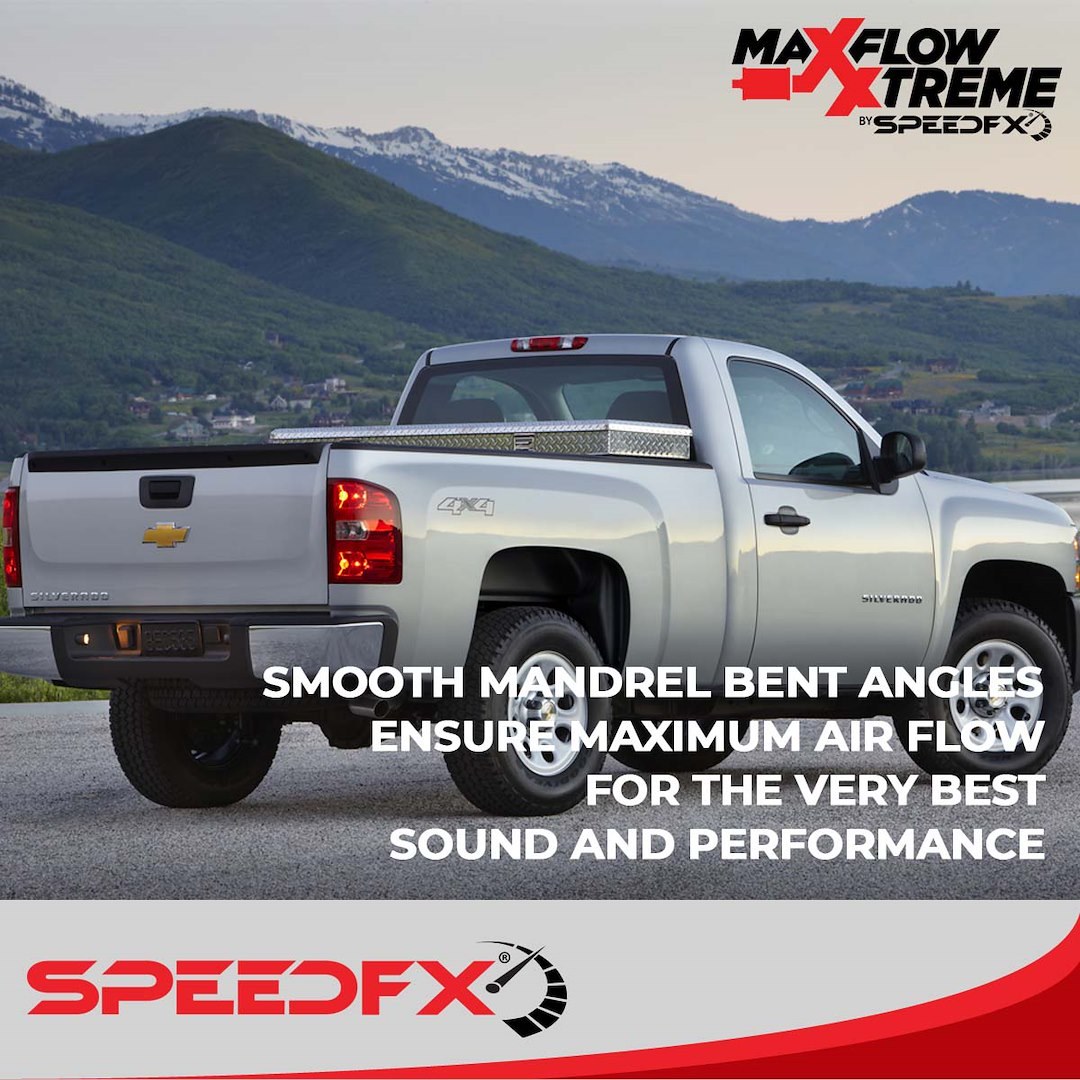 SpeedFX Exhaust System Kit, Maxflow Xtreme Cat Back System, 304 Stainless Steel, With Maxflow Xtreme Muffler, 3 Inch Inlet Diameter – 50100