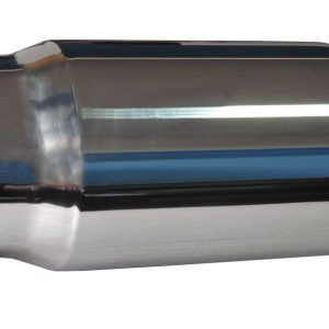 SpeedFX Exhaust Tail Pipe Tip, Fx Exhaust Tail Pipe Tip, 5 Inch Inlet, 6 Inch Outlet, Polished Stainless Steel, Round, Angled Cut, Beveled Edge – 502S