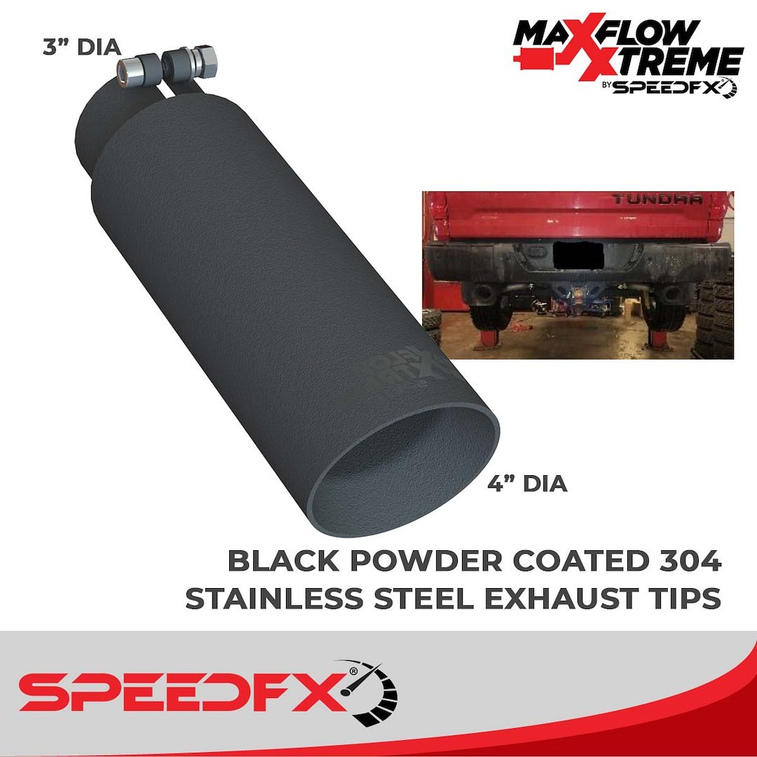SpeedFX Exhaust System Kit, Maxflow Xtreme Cat Back System, 304 Stainless Steel, With Maxflow Xtreme Muffler, 2-1/2 Inch Inlet Diameter – 50800