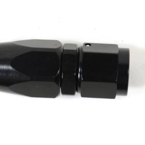 SpeedFX Hose End Fitting, Full Swivel, -6AN, Straight, Anodized, Black, Aluminum, Single – 510600BK