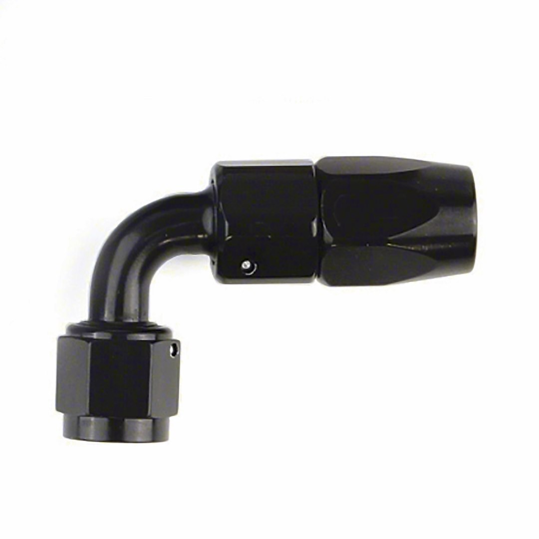 SpeedFX Hose End Fitting, Full Swivel, -12AN, 90 Degree, Anodized, Black, Aluminum, Single – 511290BK