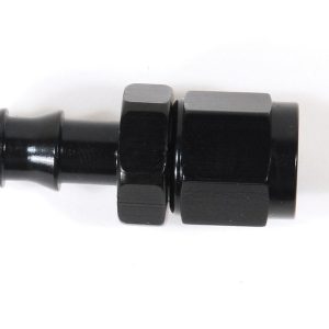 SpeedFX Hose End Fitting, Full Swivel, Push on, -6AN Straight, Anodized, Black, Aluminum, Single – 520600BK