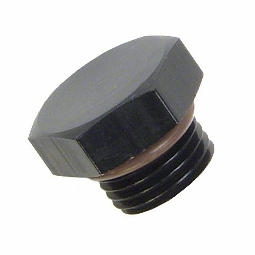 SpeedFX Fitting Plug/ Fitting Cap, Pipe Plug Fitting, -3AN, Anodized, Black, Aluminum, Single – 560313BK