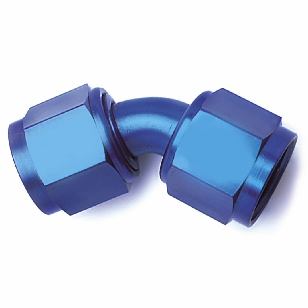SpeedFX Coupler Fitting, 45 Degree Full Swivel, -6AN, Anodized, Black, Aluminum, Single – 560645BK