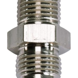 SpeedFX Adapter Fitting, Straight, -6AN X 1/4 NPTF, Electro+ Nickel Plated Aluminum, Single – 560676E